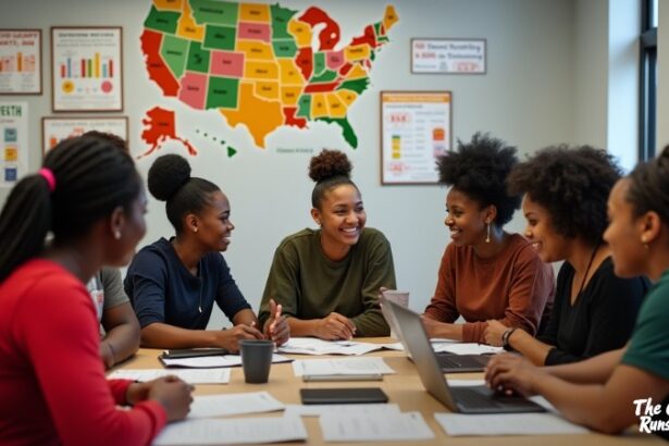 Empowering Black Communities: Stories of Transformation, Concept art for illustrative purpose, tags: women reshape investment communities - Monok