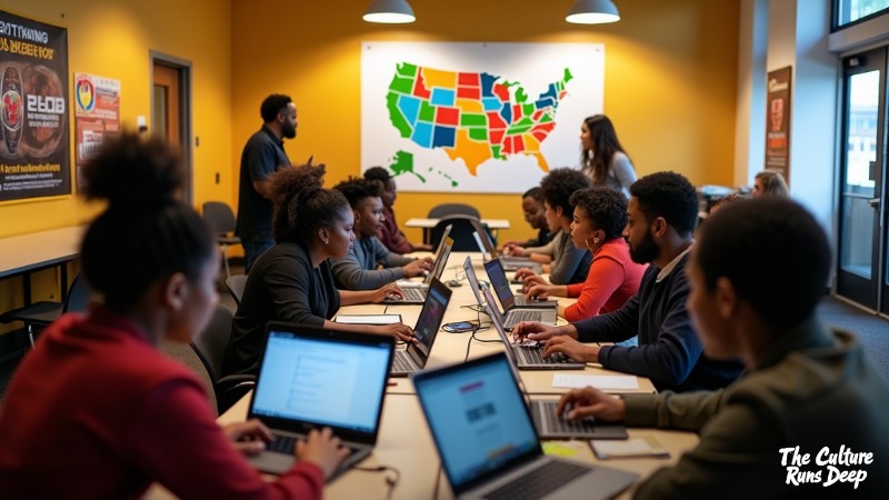 2024 Update: Bridging the Digital Divide and Empowering Black Communities Through Technology Access, Concept art for illustrative purpose, tags: skills - Monok
