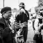 Emotional protest captured in black and white, featuring a passionate speaker in Tulsa, Oklahoma., tags: justice 1921 race - pexel